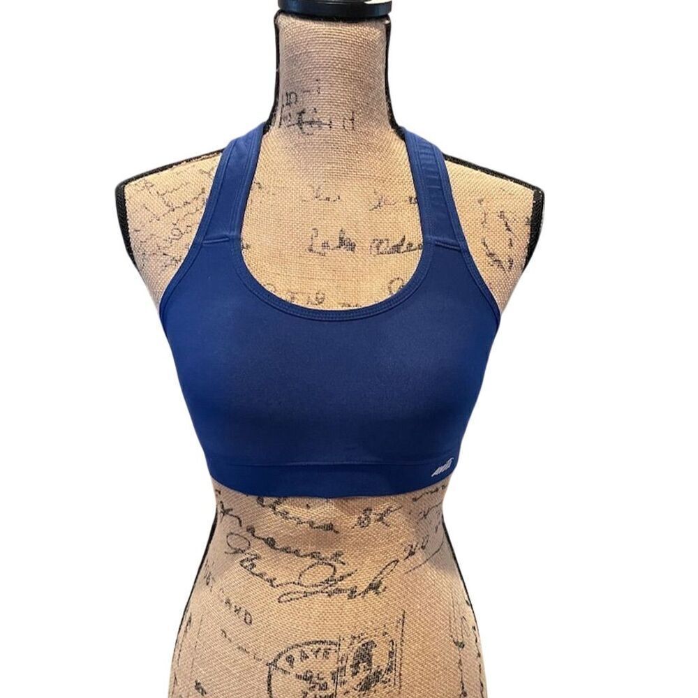*3/$15 Avia Women's Medium Blue Sports Bra Racerback Lightweight Trail Athletic